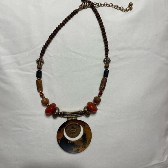 Chico’s Boho Beaded Choker Statement Necklace - Picture 6 of 11